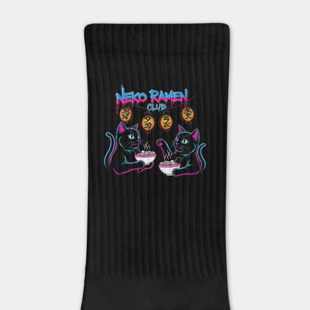 Neko Ramen Club Neon Cats by Designed By Marty