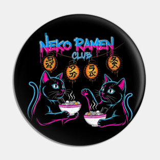Neko Ramen Club Neon Cats Pin