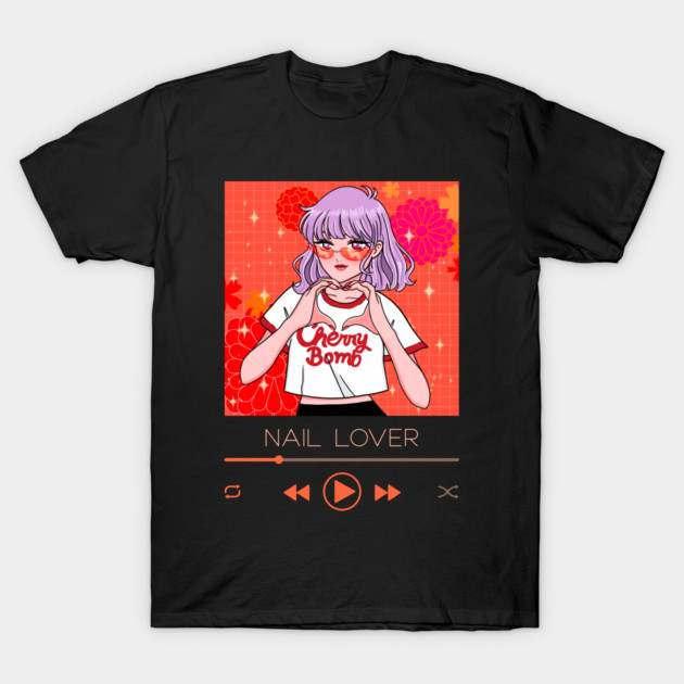 Nail Lover Nail Love T-Shirt by Lamount Tees