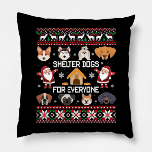 Dogs Ugly Christmas Cute Dog Pillow