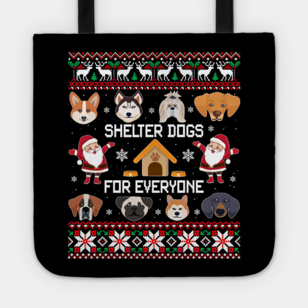 Dogs Ugly Christmas Cute Dog Tote by yangho