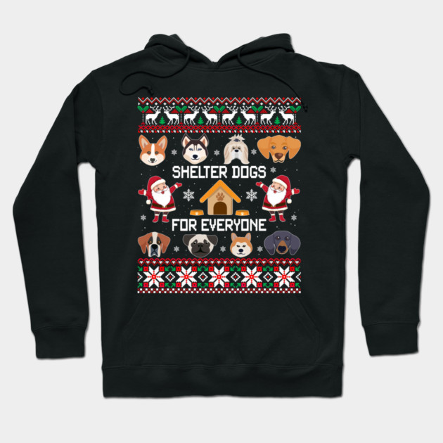 Dogs Ugly Christmas Cute Dog Hoodie by yangho