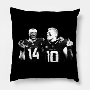 Vintage Bo Nix Courtland Sutton Step Brothers Denver Football Pillow