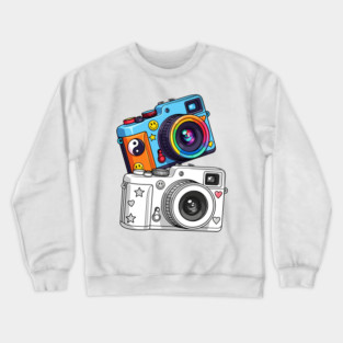 Kawaii Retro Cameras Crewneck Sweatshirt