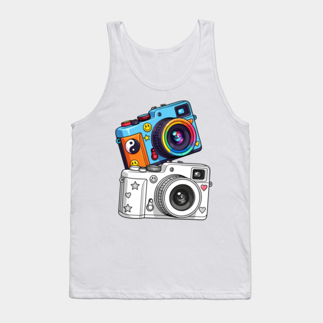 Kawaii Retro Cameras Tank Top by enrynz