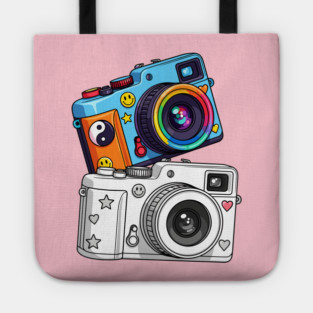 Kawaii Retro Cameras Tote
