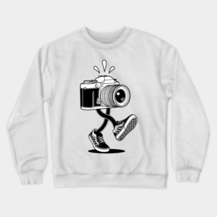 Groovy Retro Camera Crewneck Sweatshirt