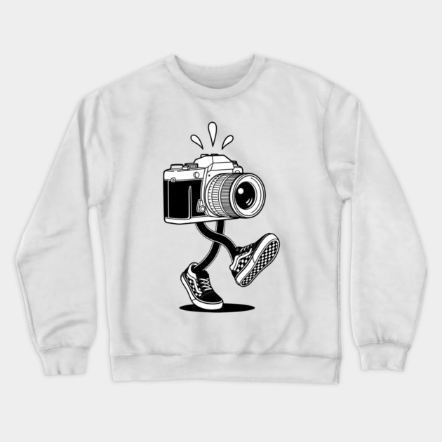 Groovy Retro Camera Crewneck Sweatshirt by enrynz