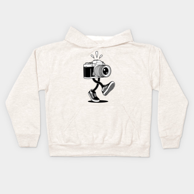 Groovy Retro Camera Kids Hoodie by enrynz