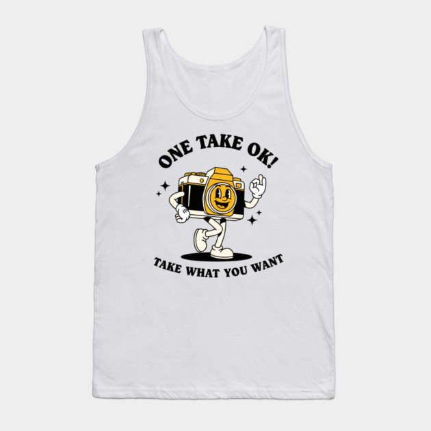 One Take OK! Sassy Cartoon Camera Tank Top by enrynz