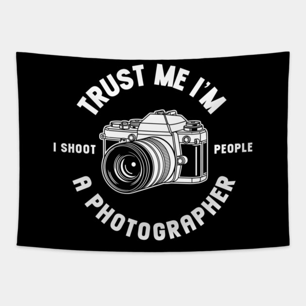 Trust Me I'm A Photographer Tapestry by enrynz