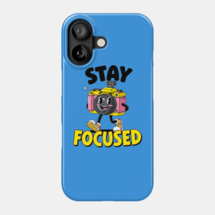 Stay Focused! Cute Cartoon Camera Motivation Phone Case