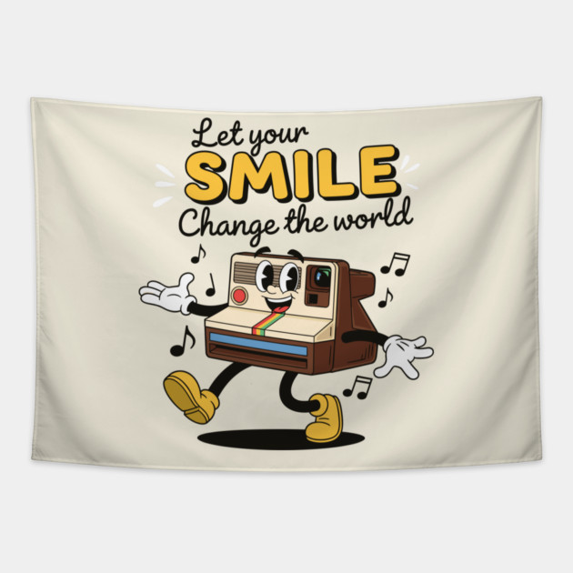 Let Your Smile Change the World! Tapestry by enrynz