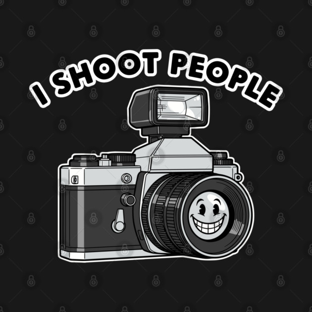 'I Shoot People' Vintage Camera Pun by enrynz