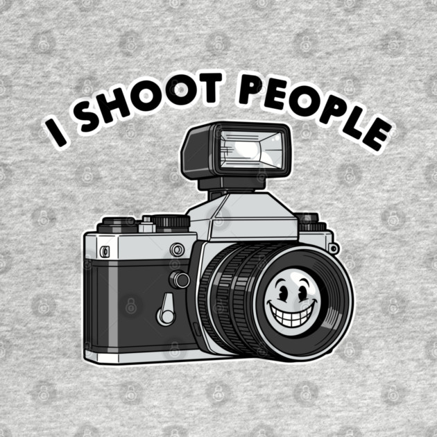 'I Shoot People' Vintage Camera Pun by enrynz