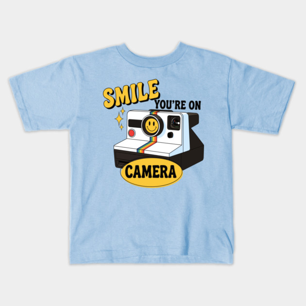 Smile You're on Camera Kids T-Shirt by enrynz