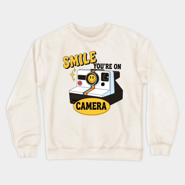 Smile You're on Camera Crewneck Sweatshirt by enrynz