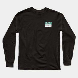 Mental Health Awareness Name Tag Long Sleeve T-Shirt