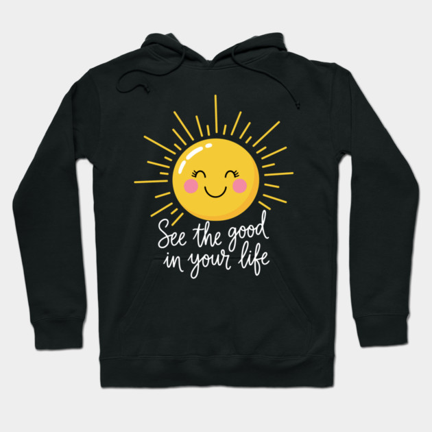 Smiling Sun: Spread Positivity Hoodie by enrynz