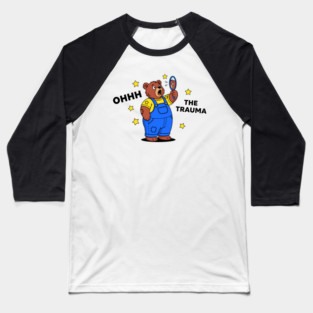 Traumatized Teddy Bear Baseball T-Shirt