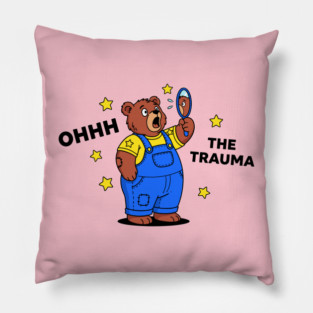 Traumatized Teddy Bear Pillow