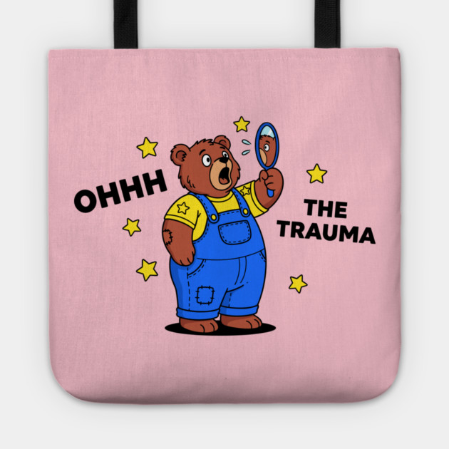 Traumatized Teddy Bear Tote by enrynz