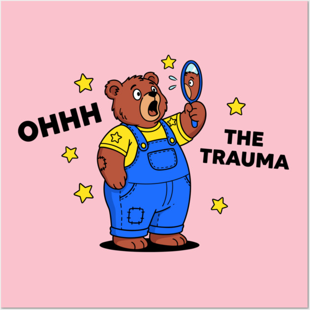 Traumatized Teddy Bear Wall Art by enrynz