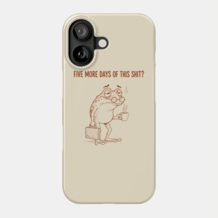 Stressed Frog: Monday Blues Phone Case