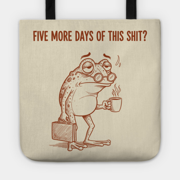 Stressed Frog: Monday Blues Tote by enrynz