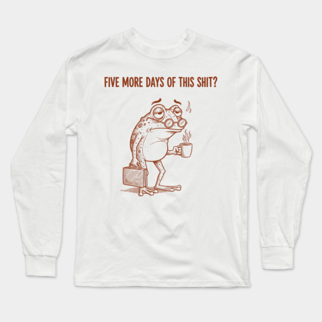 Stressed Frog: Monday Blues Long Sleeve T-Shirt by enrynz