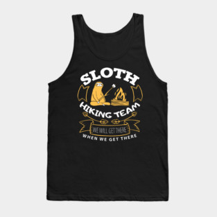 Sloth Hiking Team Outdoorsy Humor Tank Top