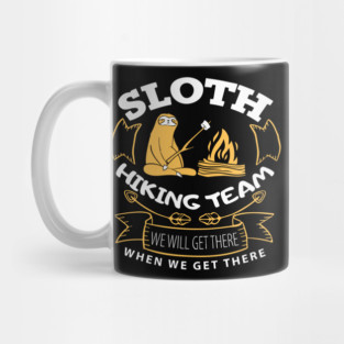Sloth Hiking Team Outdoorsy Humor Mug
