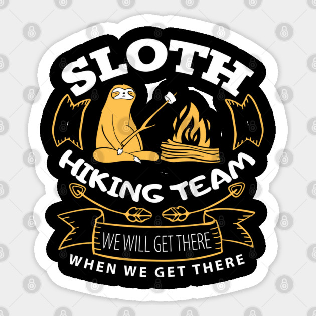 Sloth Hiking Team Outdoorsy Humor Sticker by Anticorporati