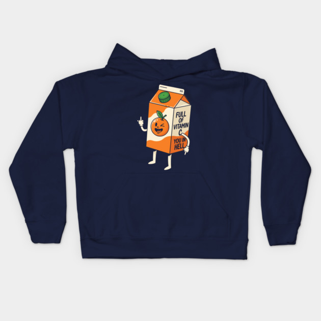 Full of Vitamin C You in Hell Kids Hoodie by enrynz