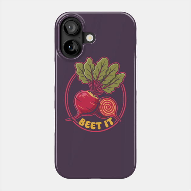 Beet It Funny Veggie Phone Case by enrynz
