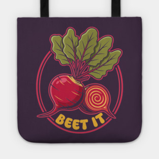 Beet It Funny Veggie Tote