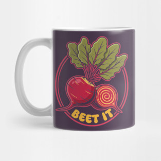 Beet It Funny Veggie Mug
