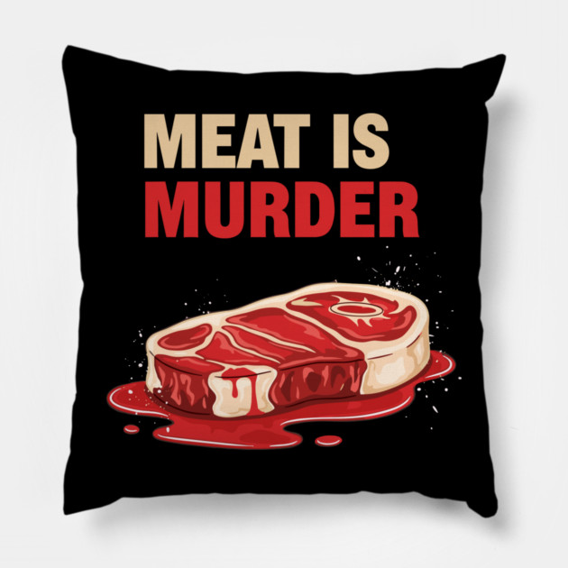 Meat is Murder Pillow by enrynz