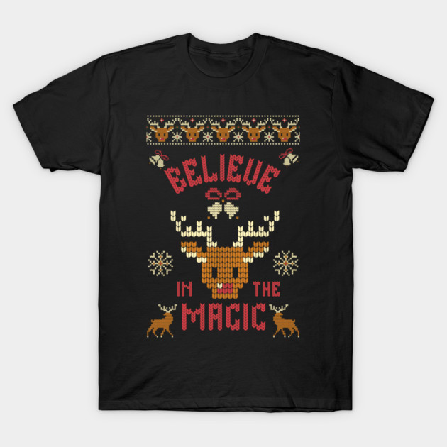 Believe in the Magic Christmas Tee T-Shirt by TurnEffect