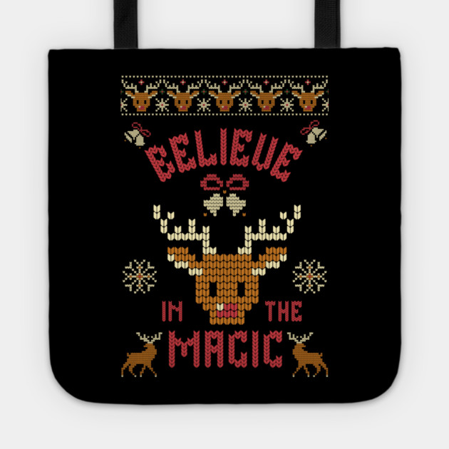Believe in the Magic Christmas Tee Tote by TurnEffect
