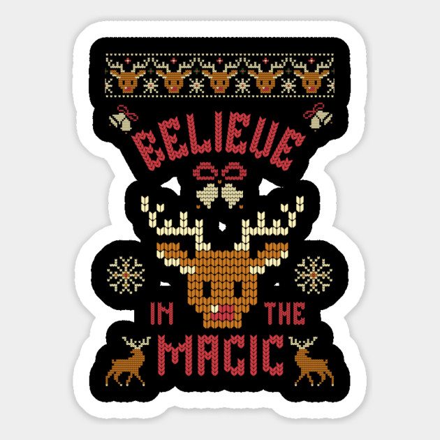 Believe in the Magic Christmas Tee Magnet by TurnEffect