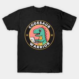 Cute T-Rex Coder Dinosaur T-Shirt