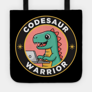 Cute T-Rex Coder Dinosaur Tote