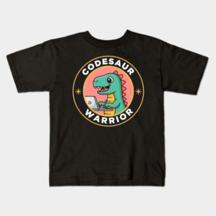 Cute T-Rex Coder Dinosaur Kids T-Shirt