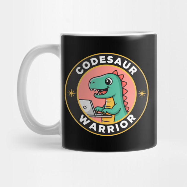 Cute T-Rex Coder Dinosaur by enrynz