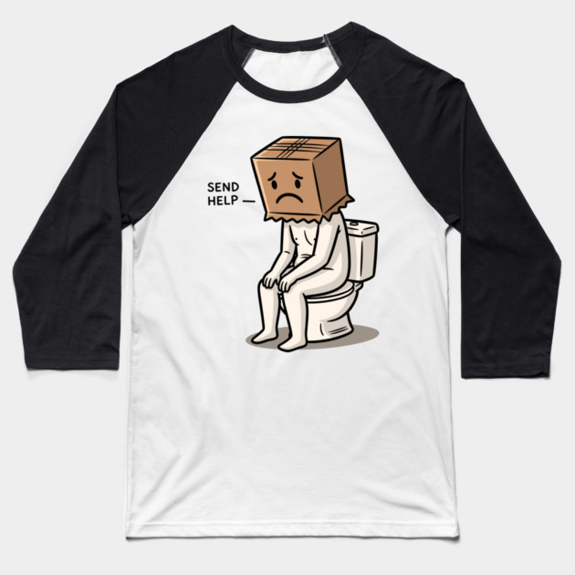 Boxed Up in Trouble Baseball T-Shirt by enrynz