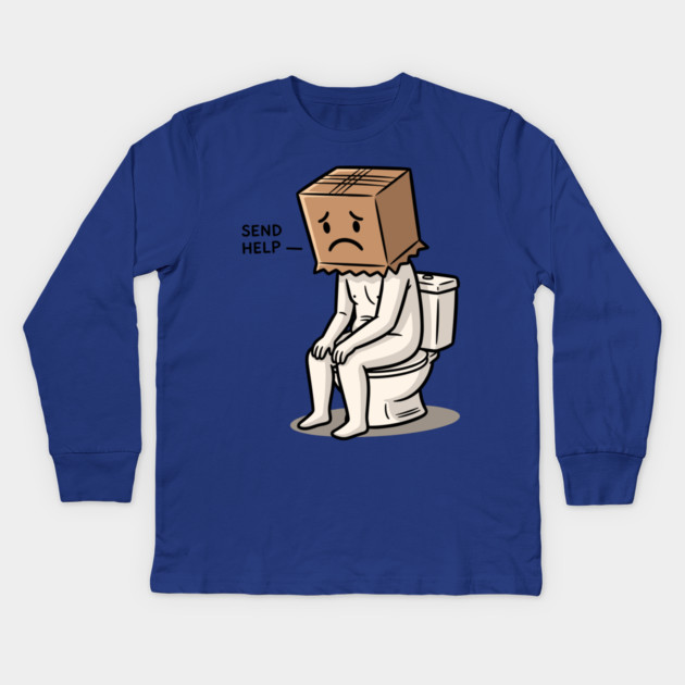 Boxed Up in Trouble Kids Long Sleeve T-Shirt by enrynz