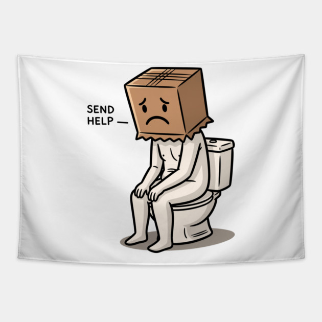 Boxed Up in Trouble Tapestry by enrynz