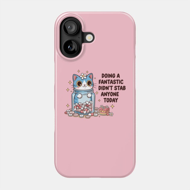 Purrfectly Harmless Cat Phone Case by enrynz