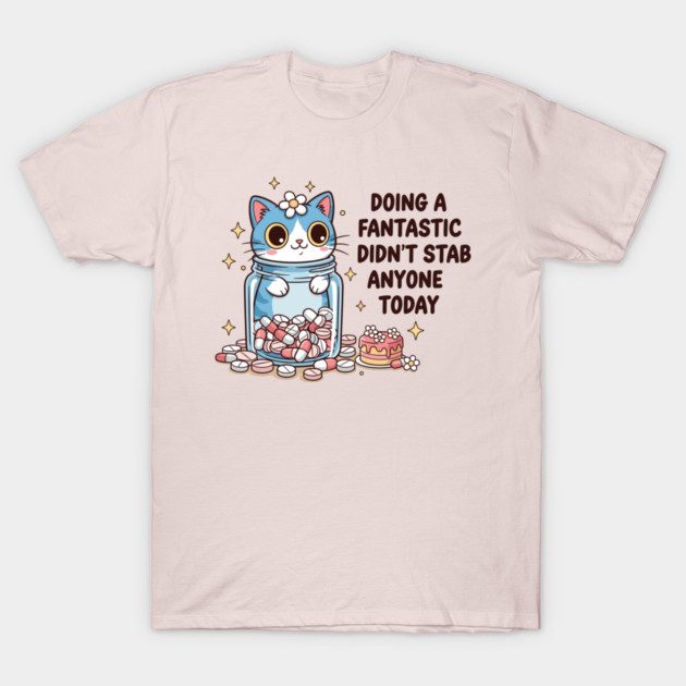 Purrfectly Harmless Cat T-Shirt by enrynz